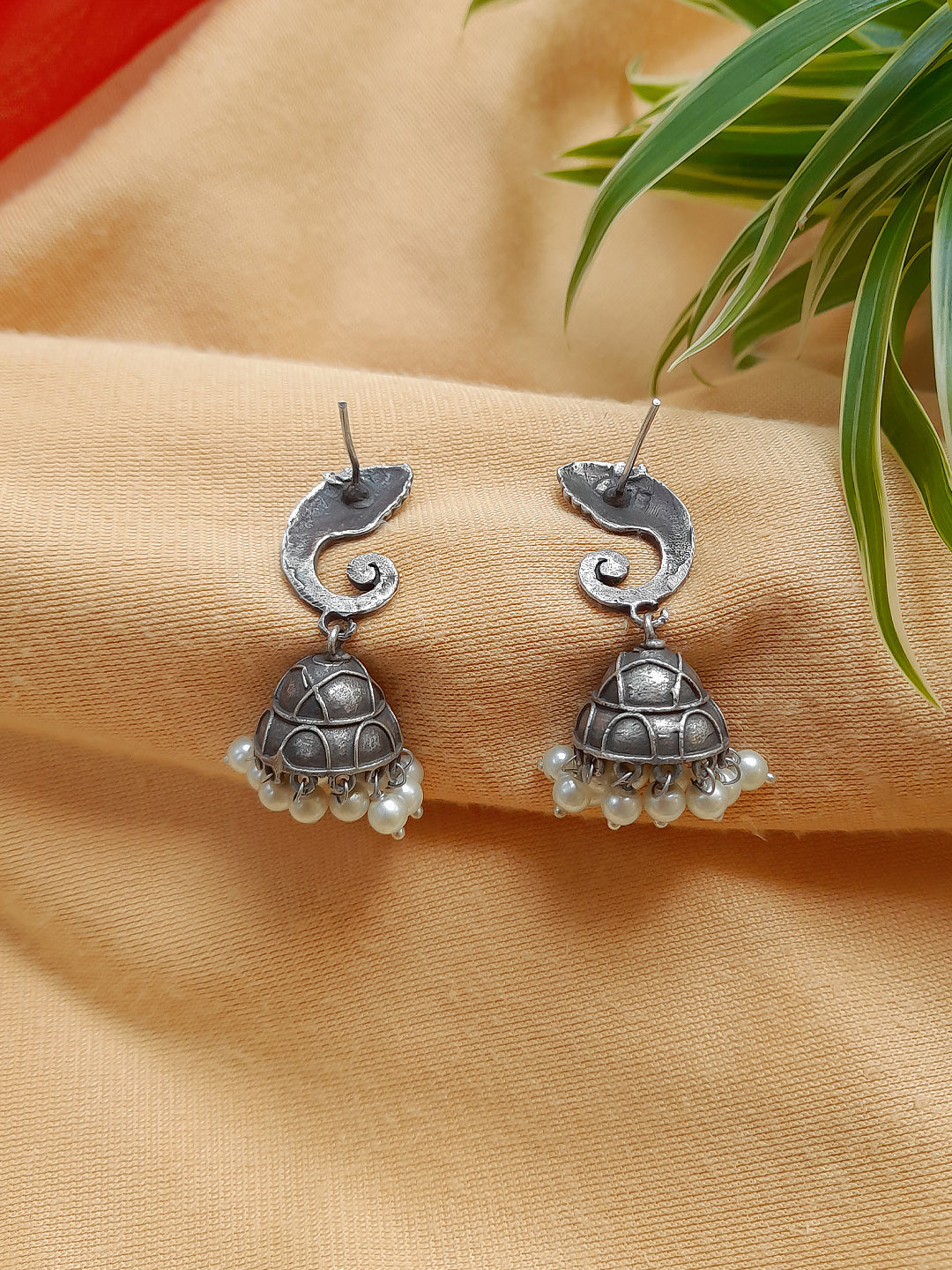Elephant Design German Silver Earring
