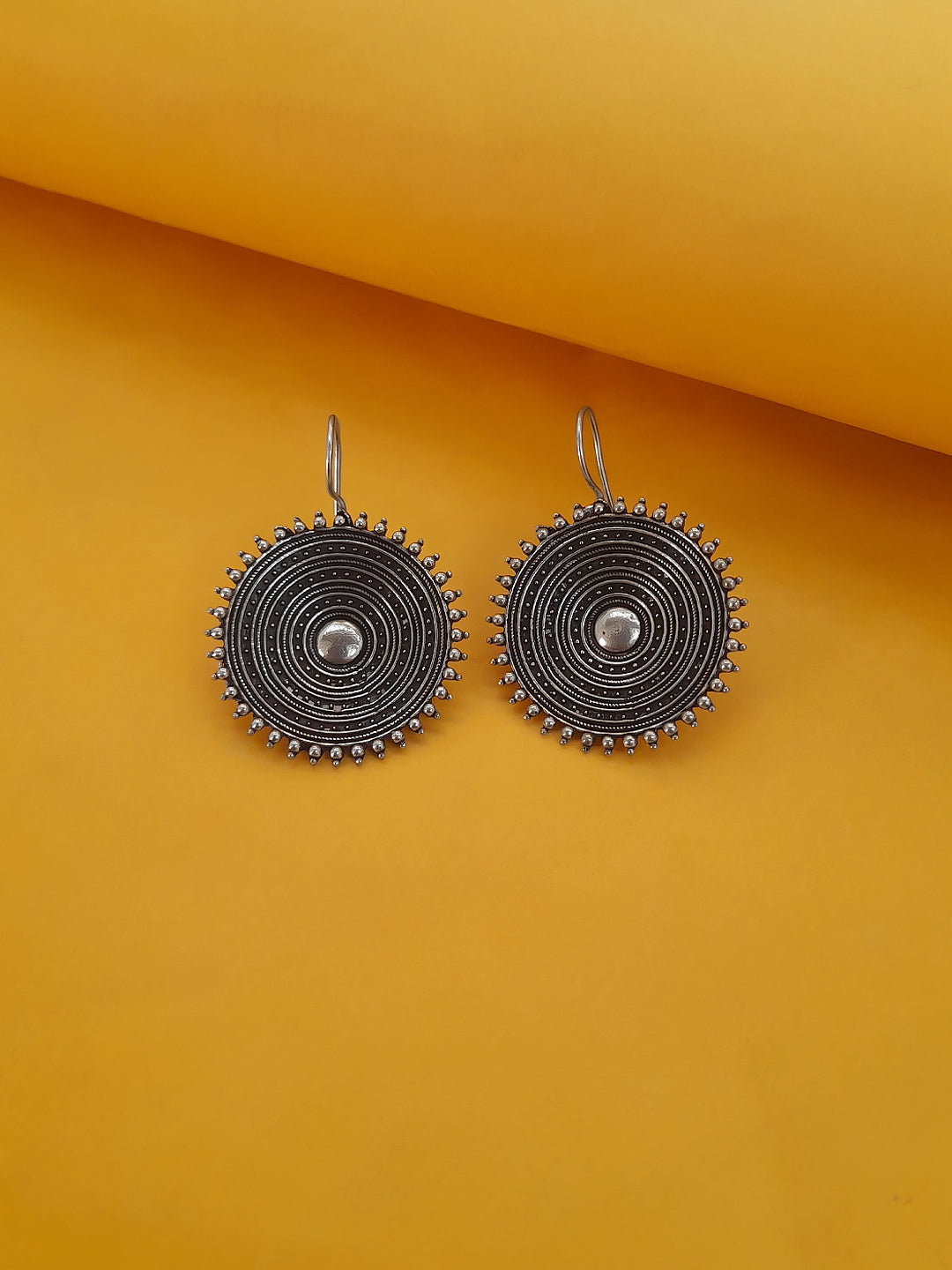 Circular Design German Silver Earring