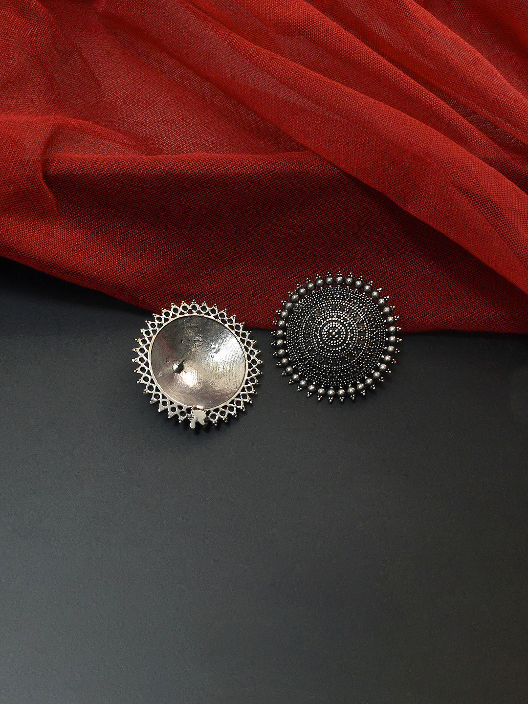 Circular Design German Silver Earring