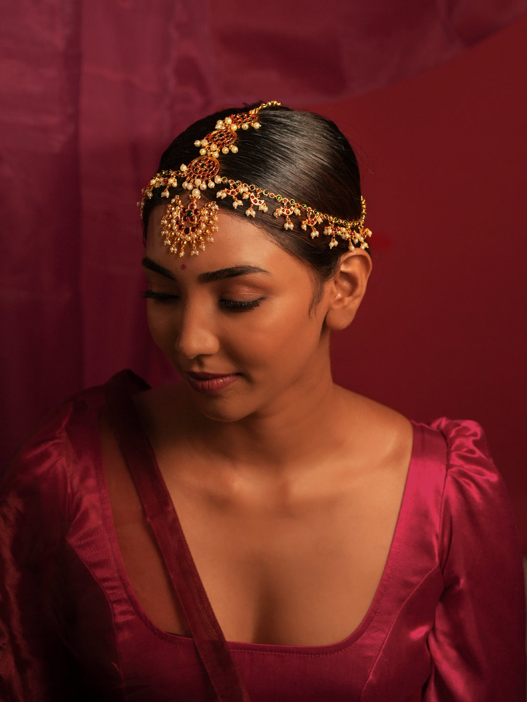 Gold Tone Temple Mathapatti