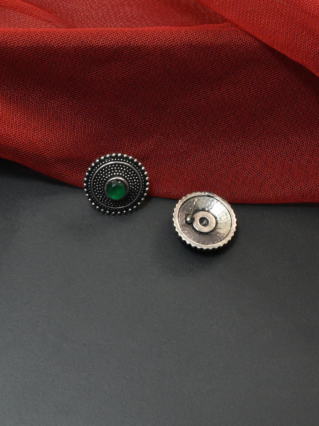 Circular Design German Silver Earring