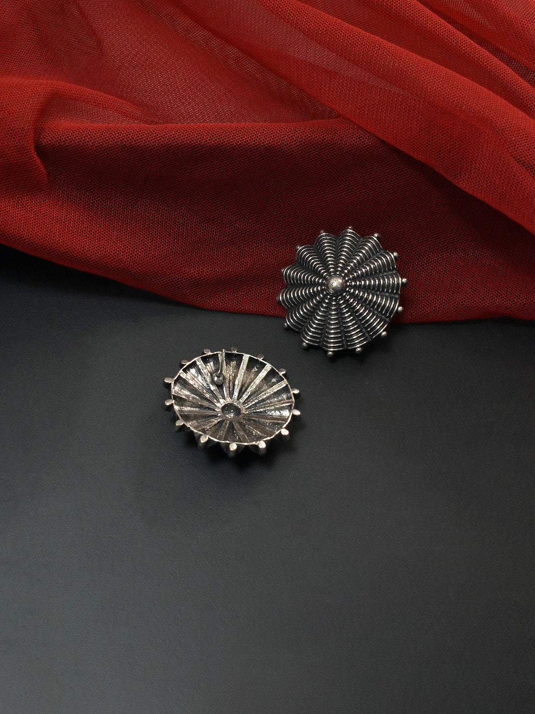 Flower Design German Silver Earring