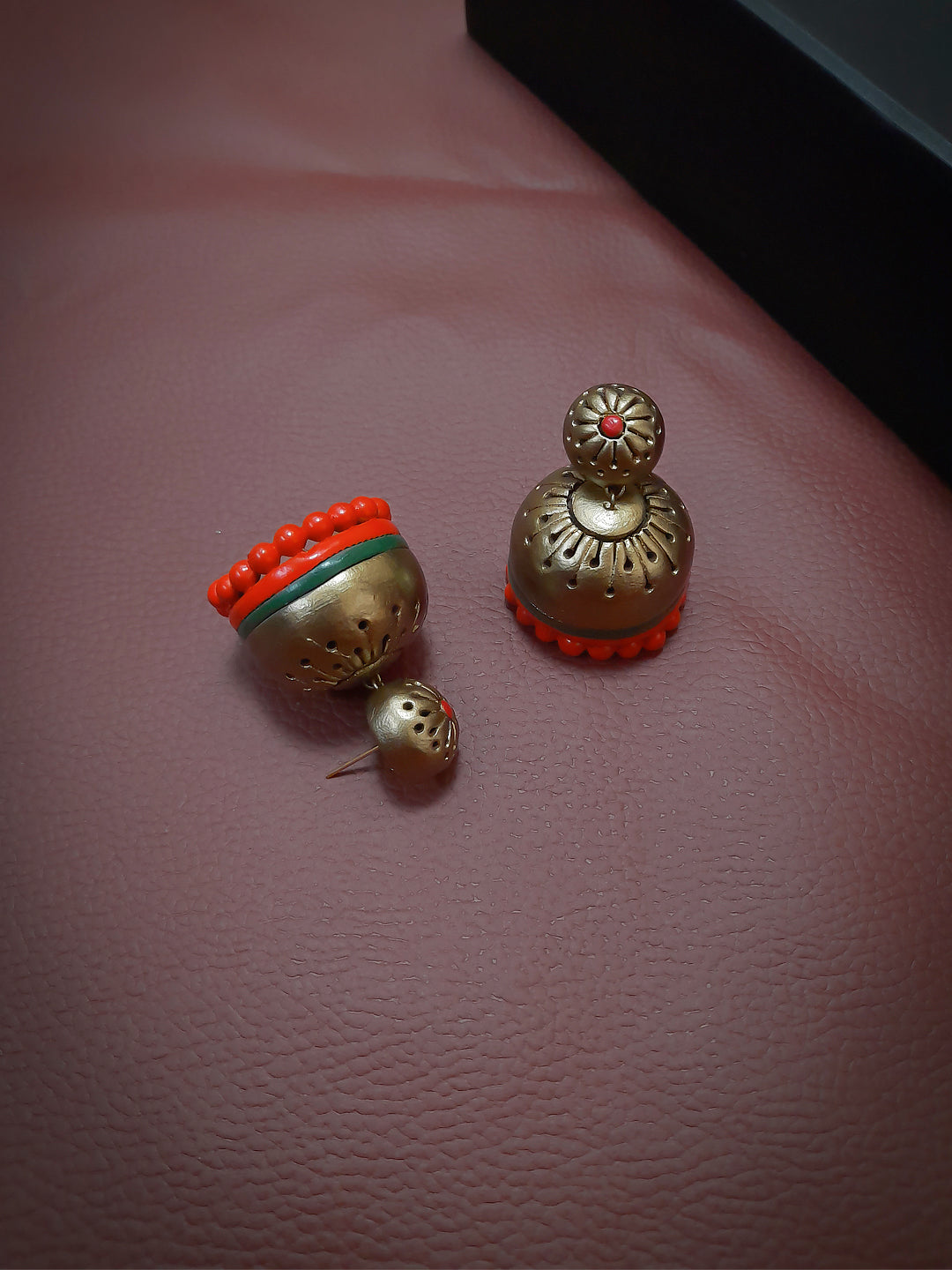 Gopalakrishna Design Hand Painted Terracotta Jewellery Set