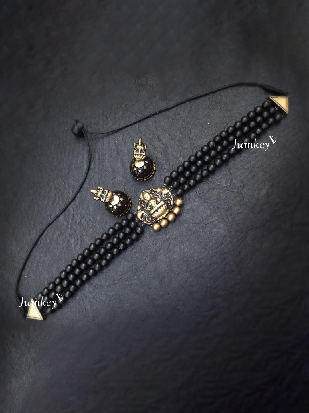 Lakshmi Design Hand Painted Terracotta Jewelry Set