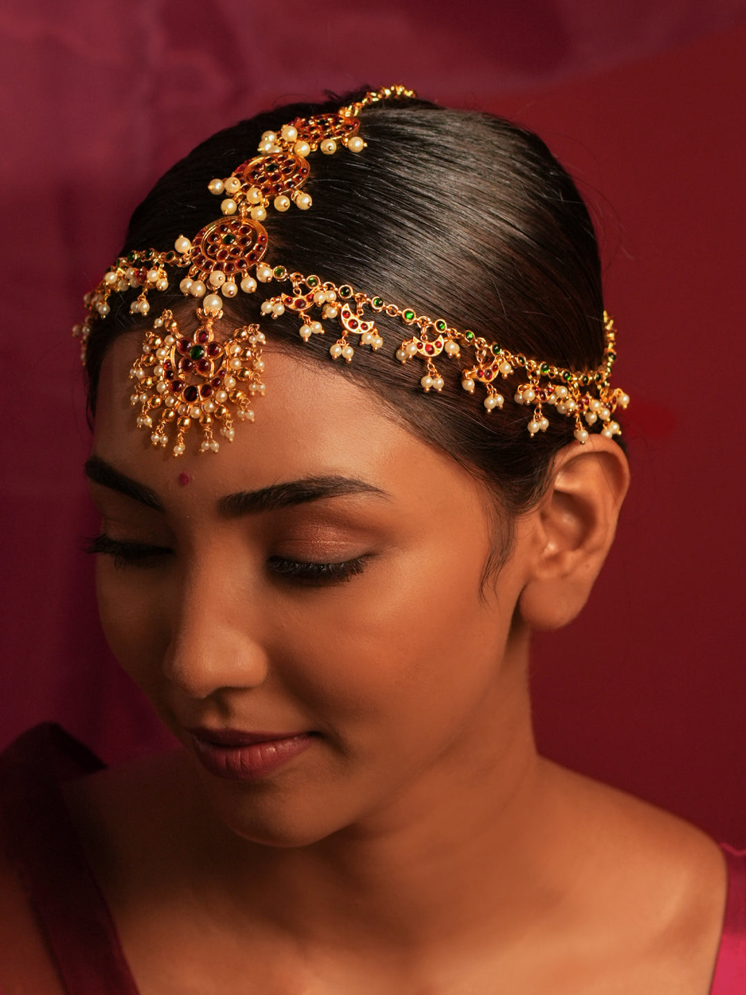 Gold Tone Temple Mathapatti