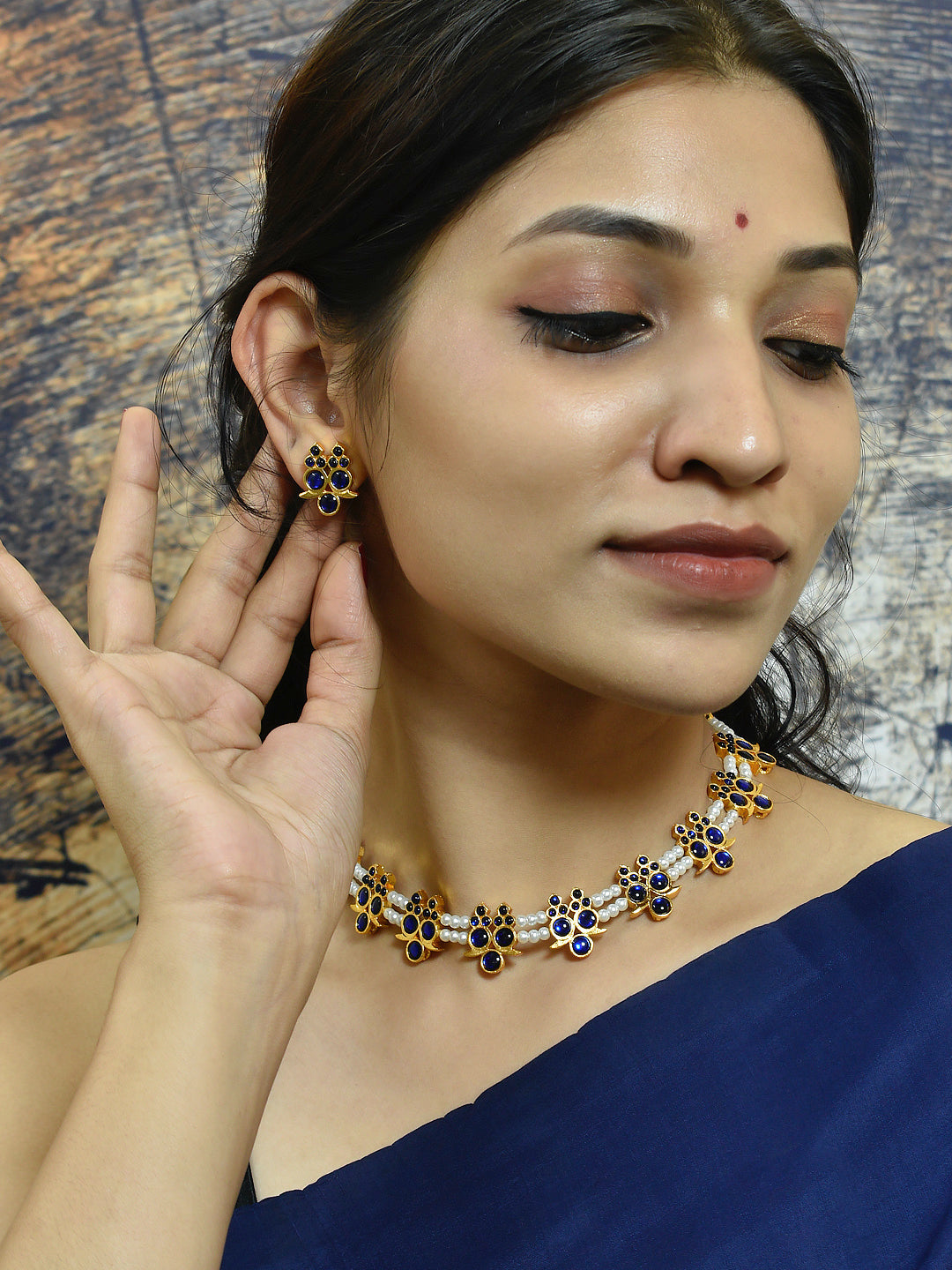 Mango Design Pearl Jewelry Set