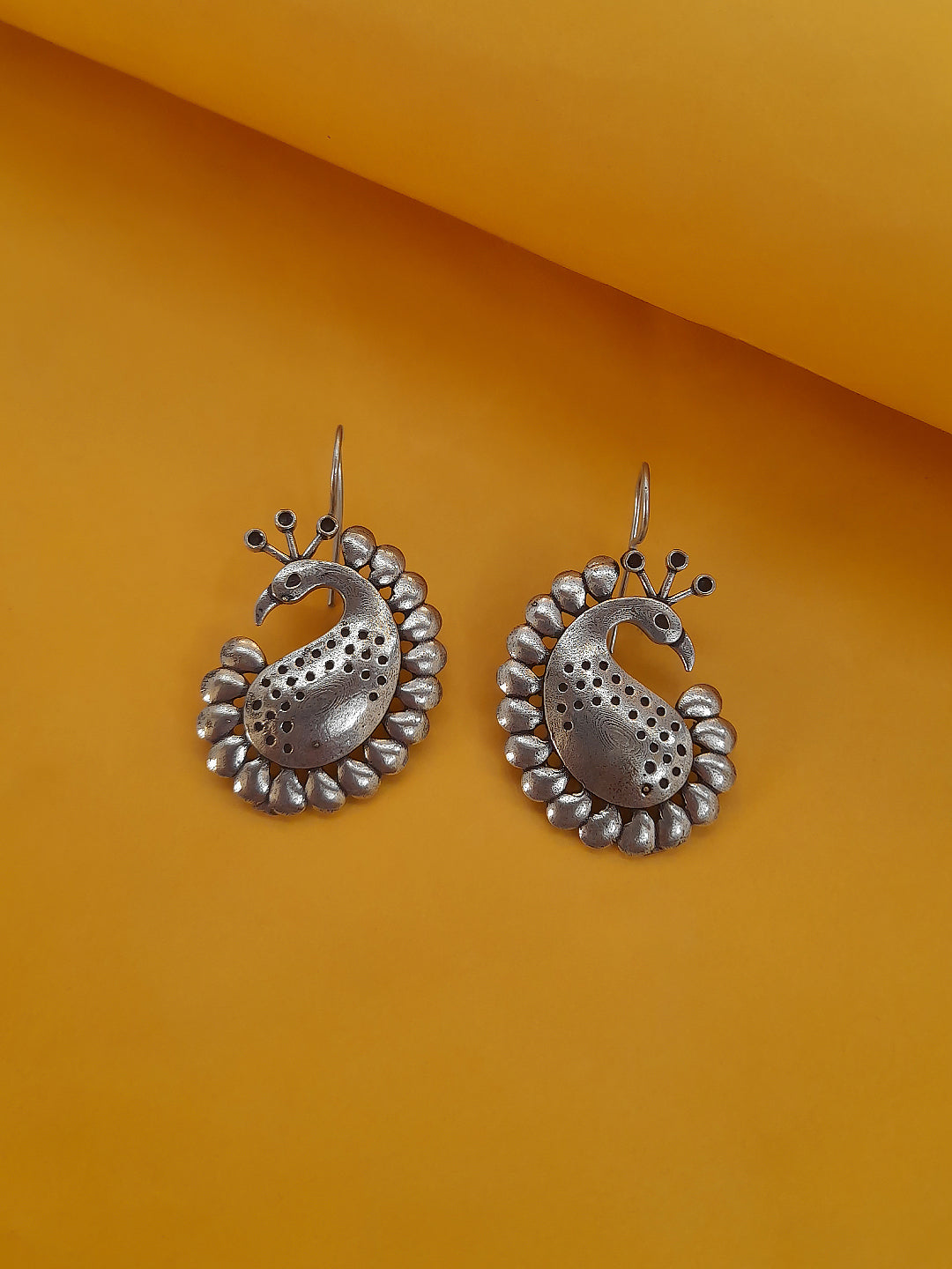 Peacock Design German Silver Earring