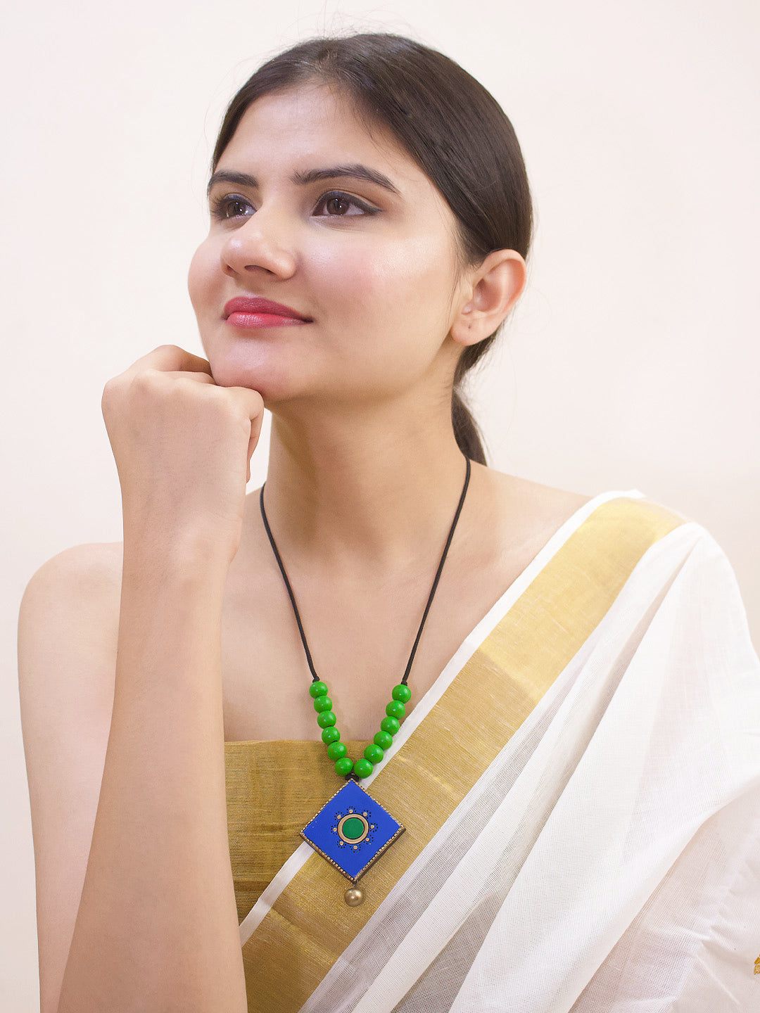 Rectangular Design Terracotta Necklace