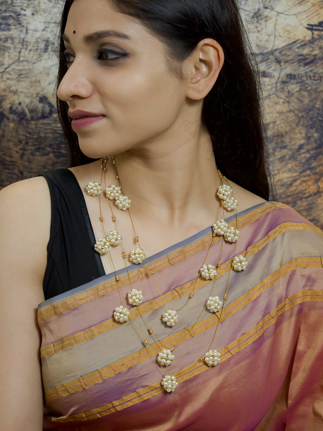 Ball Design Pearl Necklace Set