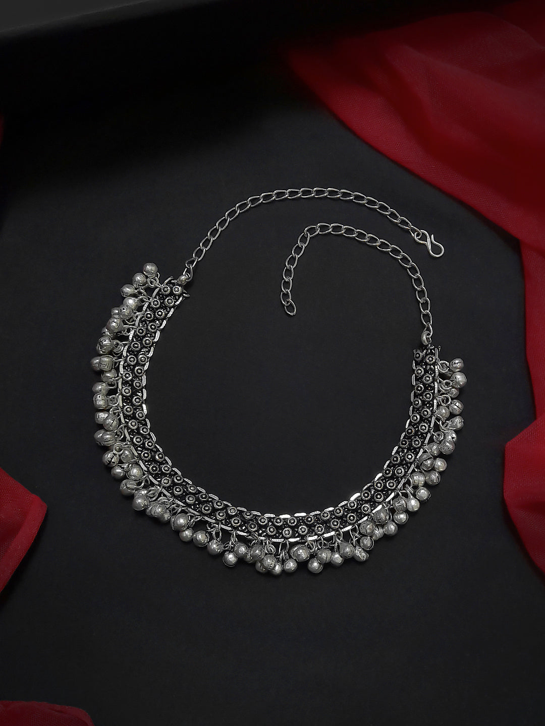 Circular Design Silver Necklace