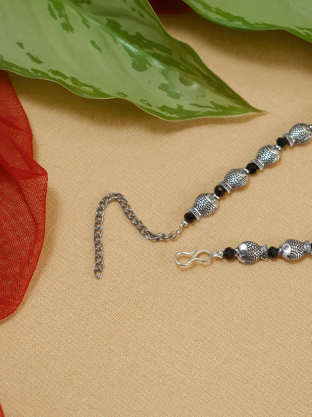 Fish Design German Silver Anklet