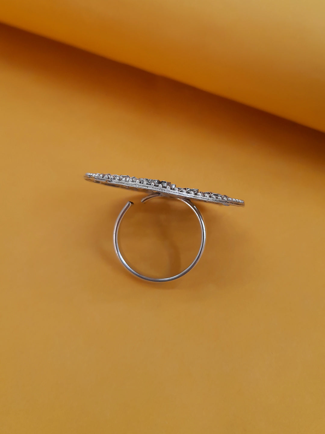 Flower Design German Silver Ring