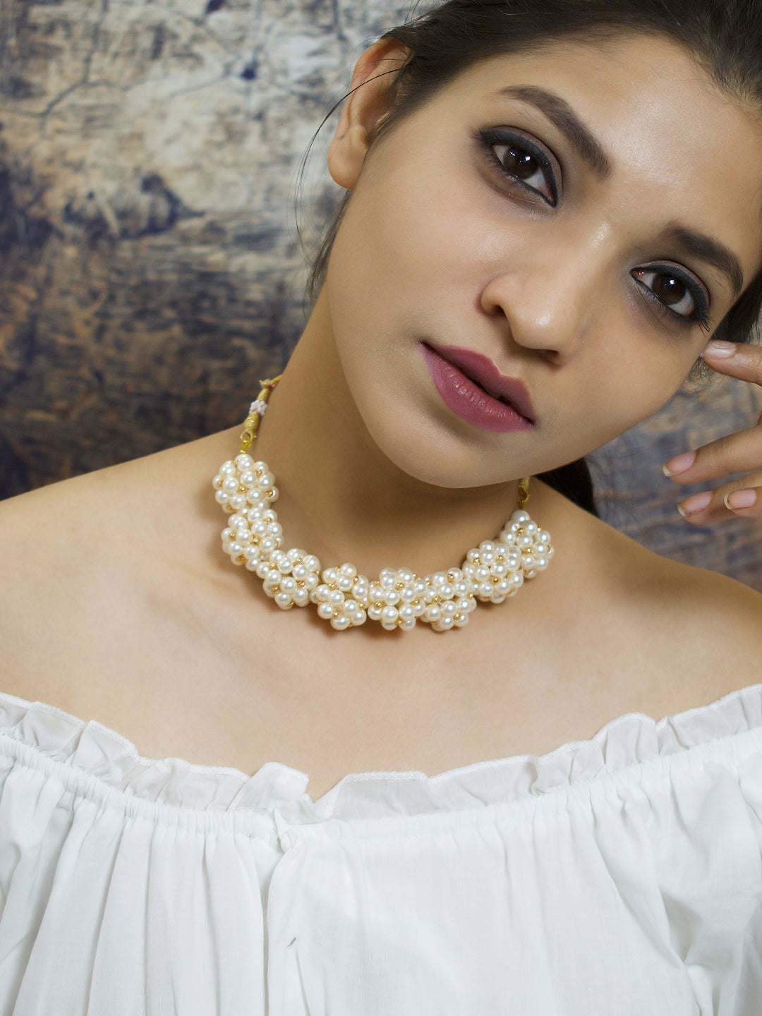 Ball Design Pearl Jewellery Set