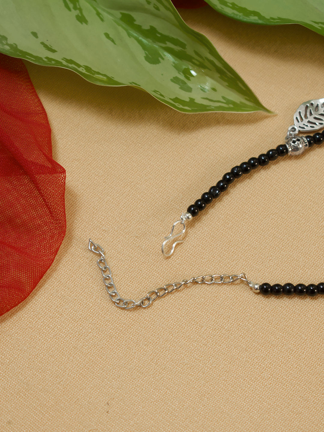 Leaf Design German Silver Anklet