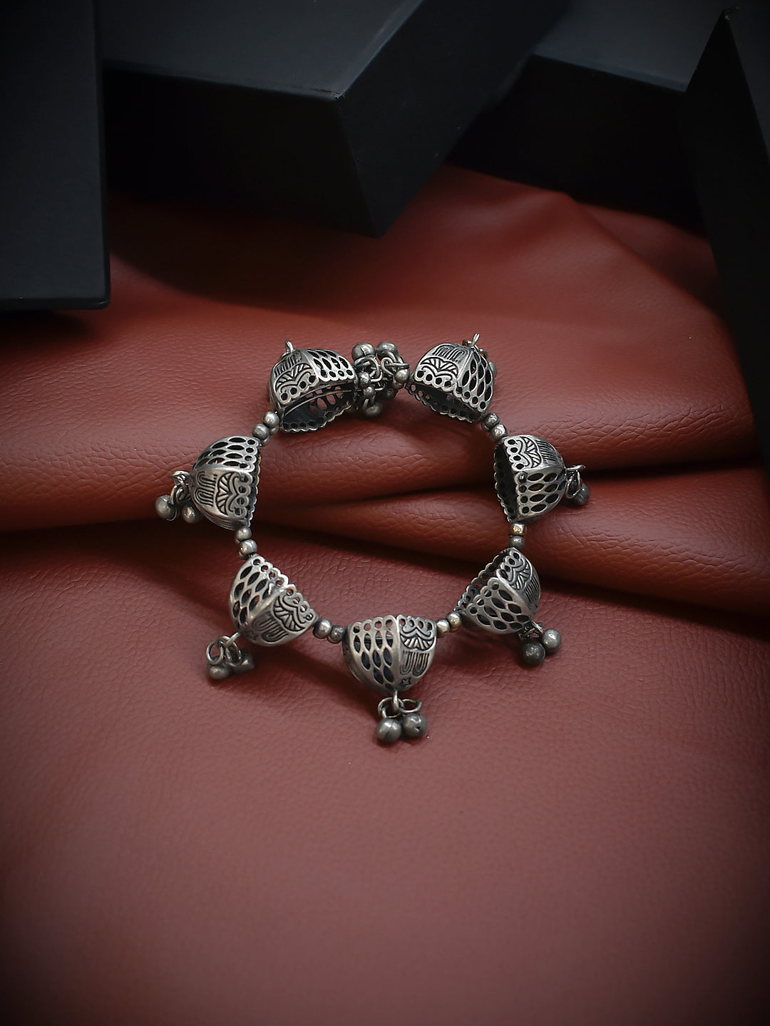 Oval Design German Silver Bangle