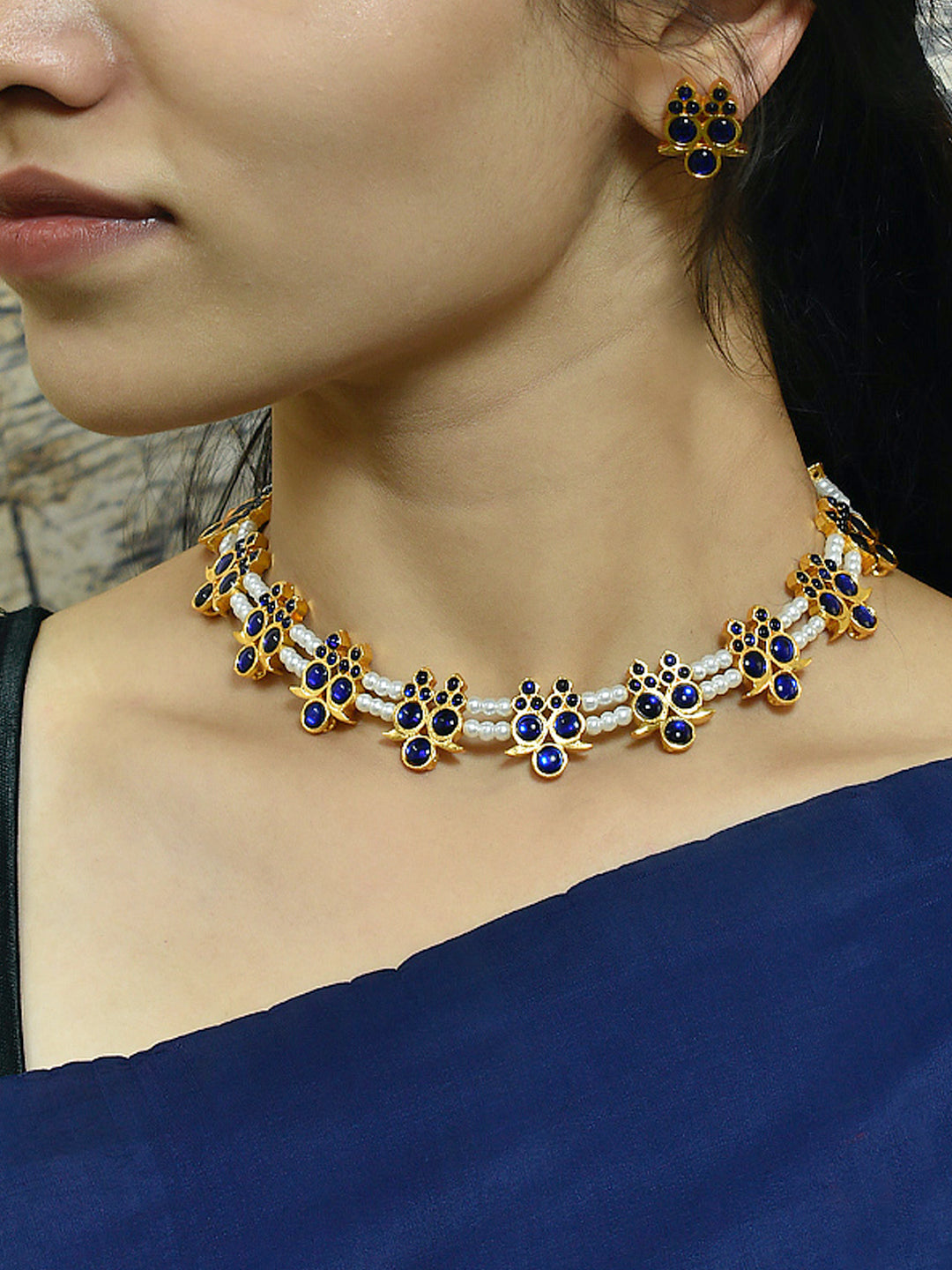 Mango Design Pearl Jewelry Set