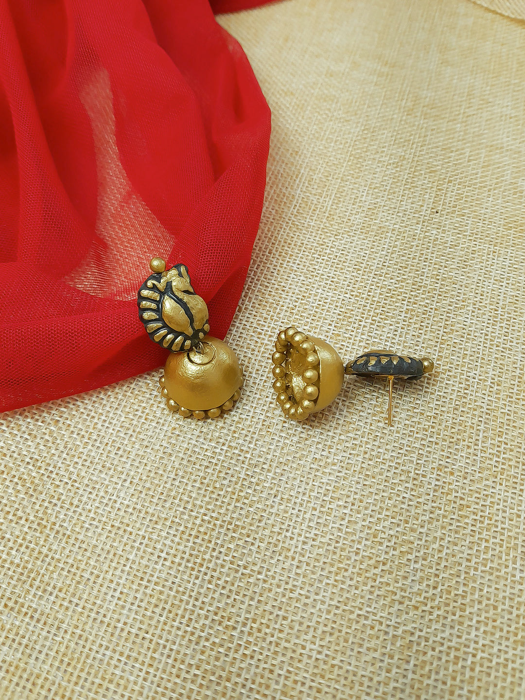 Gopalakrishna Design Hand Painted Terracotta Jewellery Set