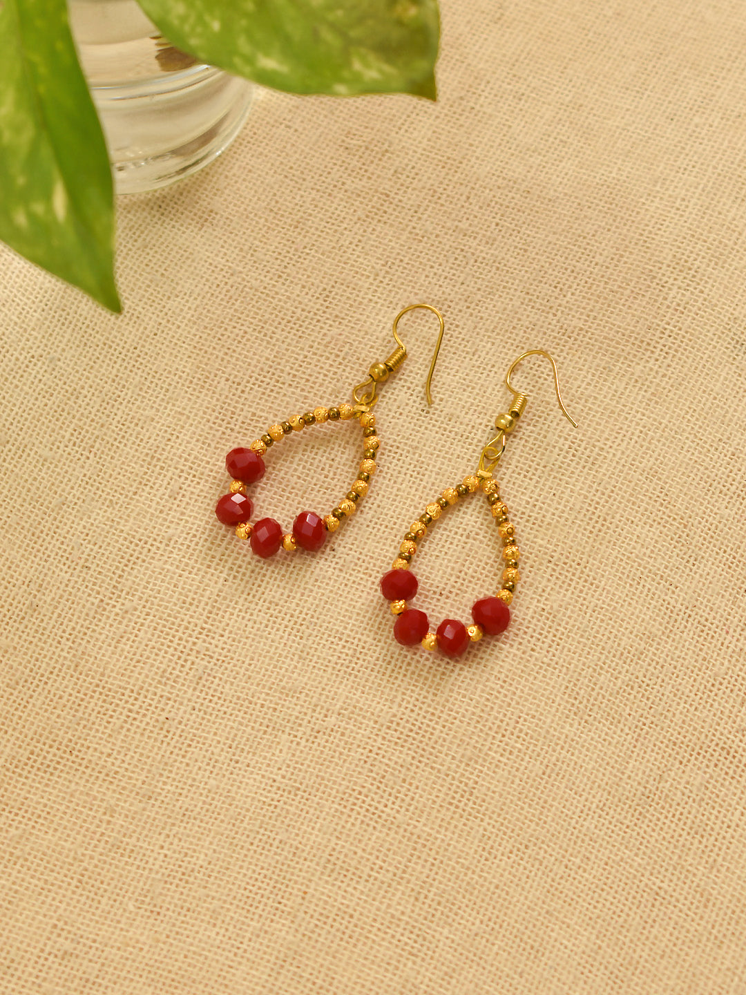 Tear Drop Design Brass Earring