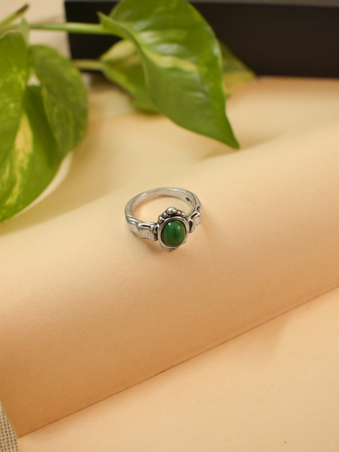 Circular Design German Silver Finger RIng