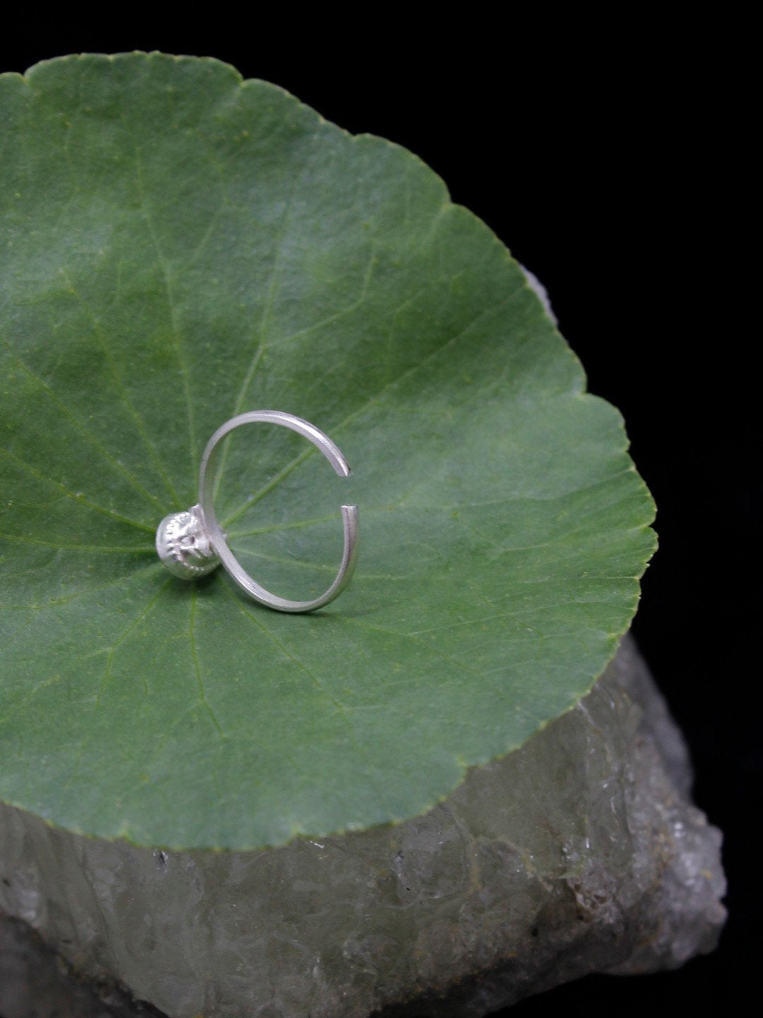 Oxidised Silver Plated Tear Design Adjustable Sky Blue Color Toe ring