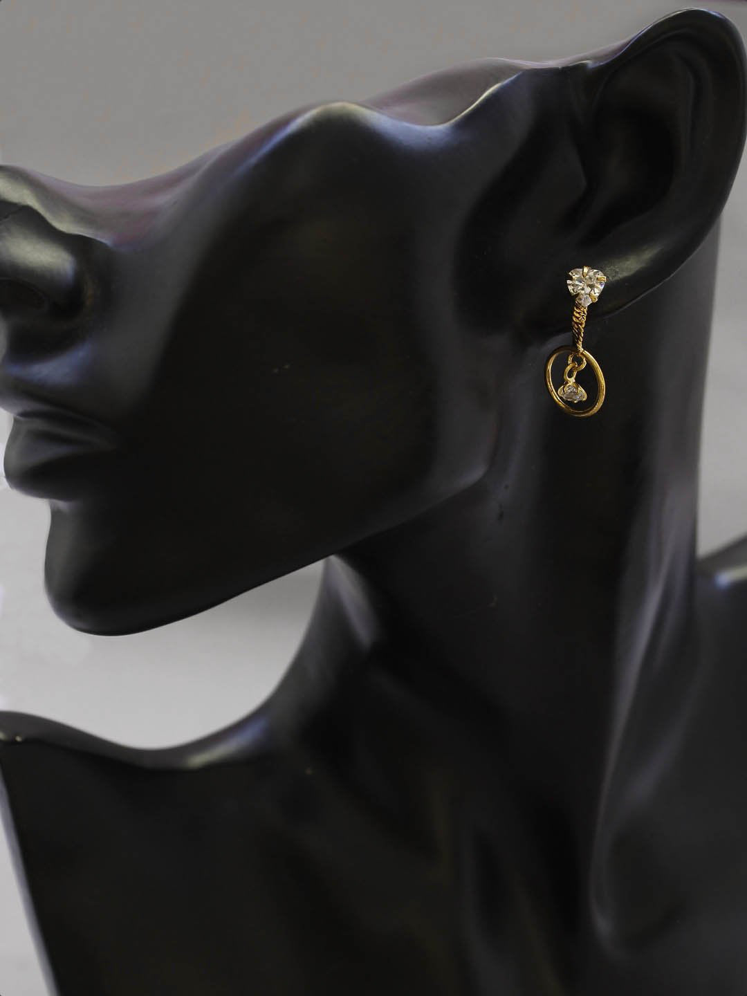 Avismaya Gold Tone With American Diamond Drop Earring