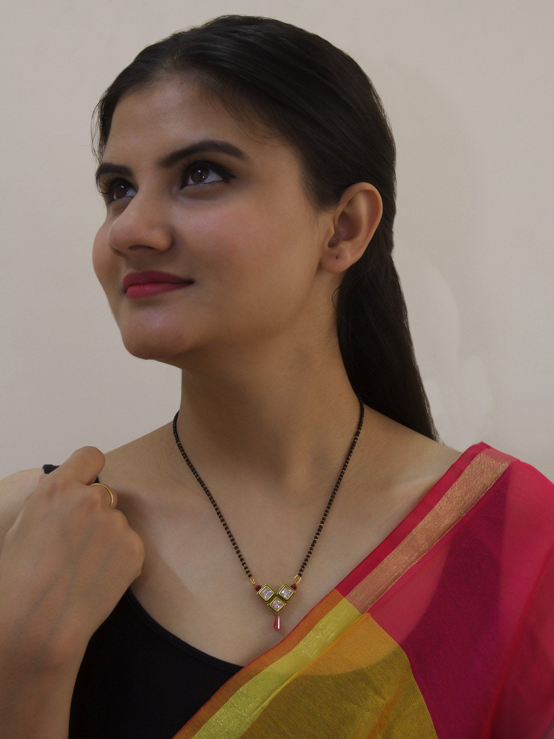 Mangalsutra Triple Cube Design Pendant