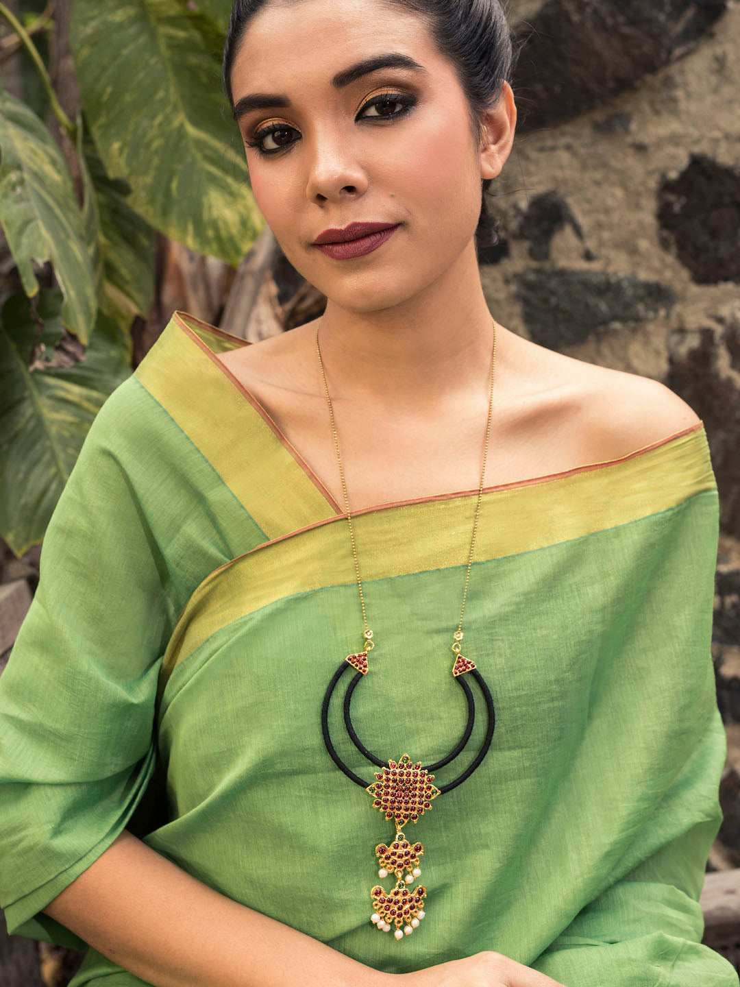 Designer Contemporary Geometric Design Long Necklace