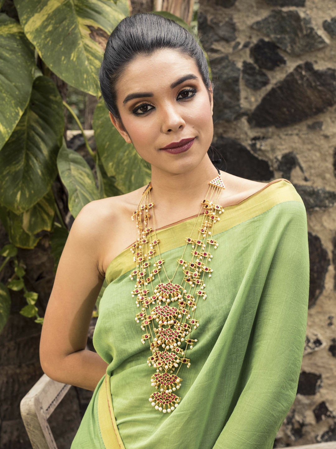 Designer Contemporary 6 Layered Chain With 6 Motif Pendants Long Necklace