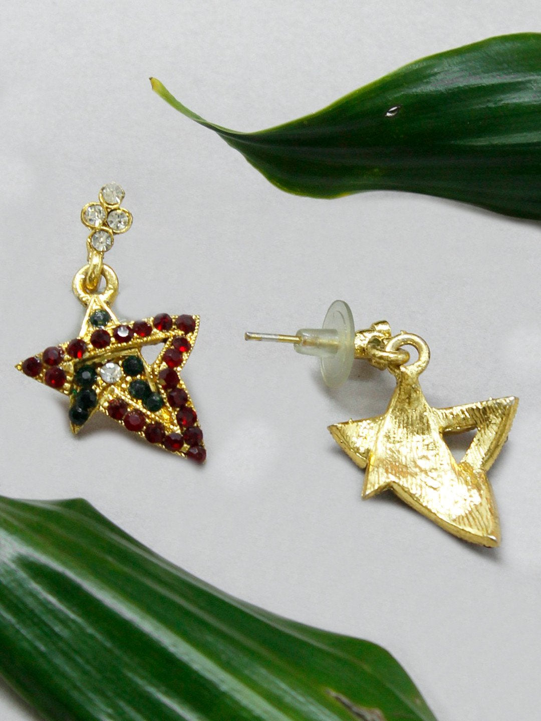 Gold Plated Mesh Chain Star Pendant Necklace Set Traditional Jewelry