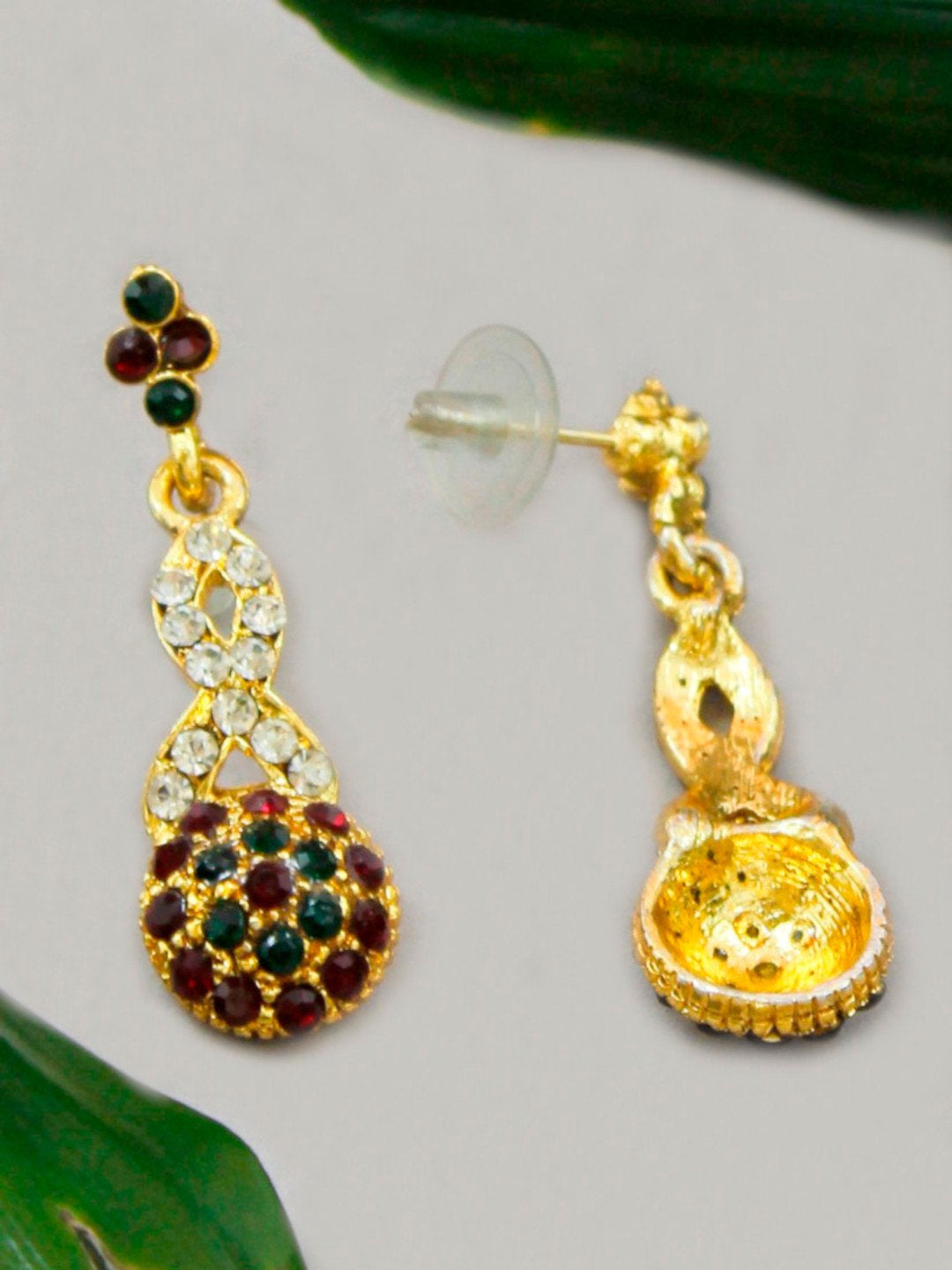 Gold Plated Mesh Chain Pendant Necklace Set Traditional Jewelry