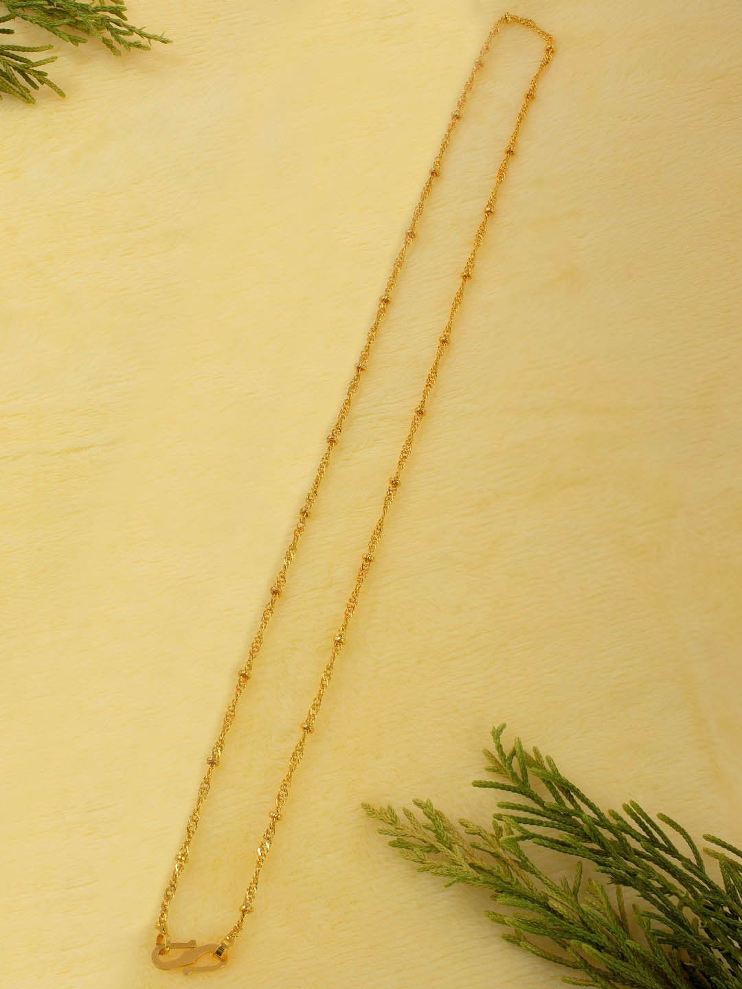 Avismaya Gold Plated Geometric Design Necklace Chain