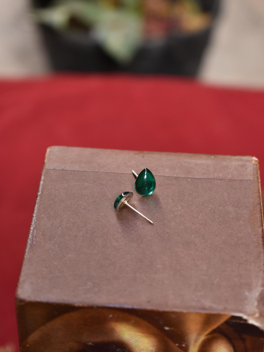 Avismaya Gold Plated Plain Chain With Sun Design Green Ruby Stone Long Necklace Set