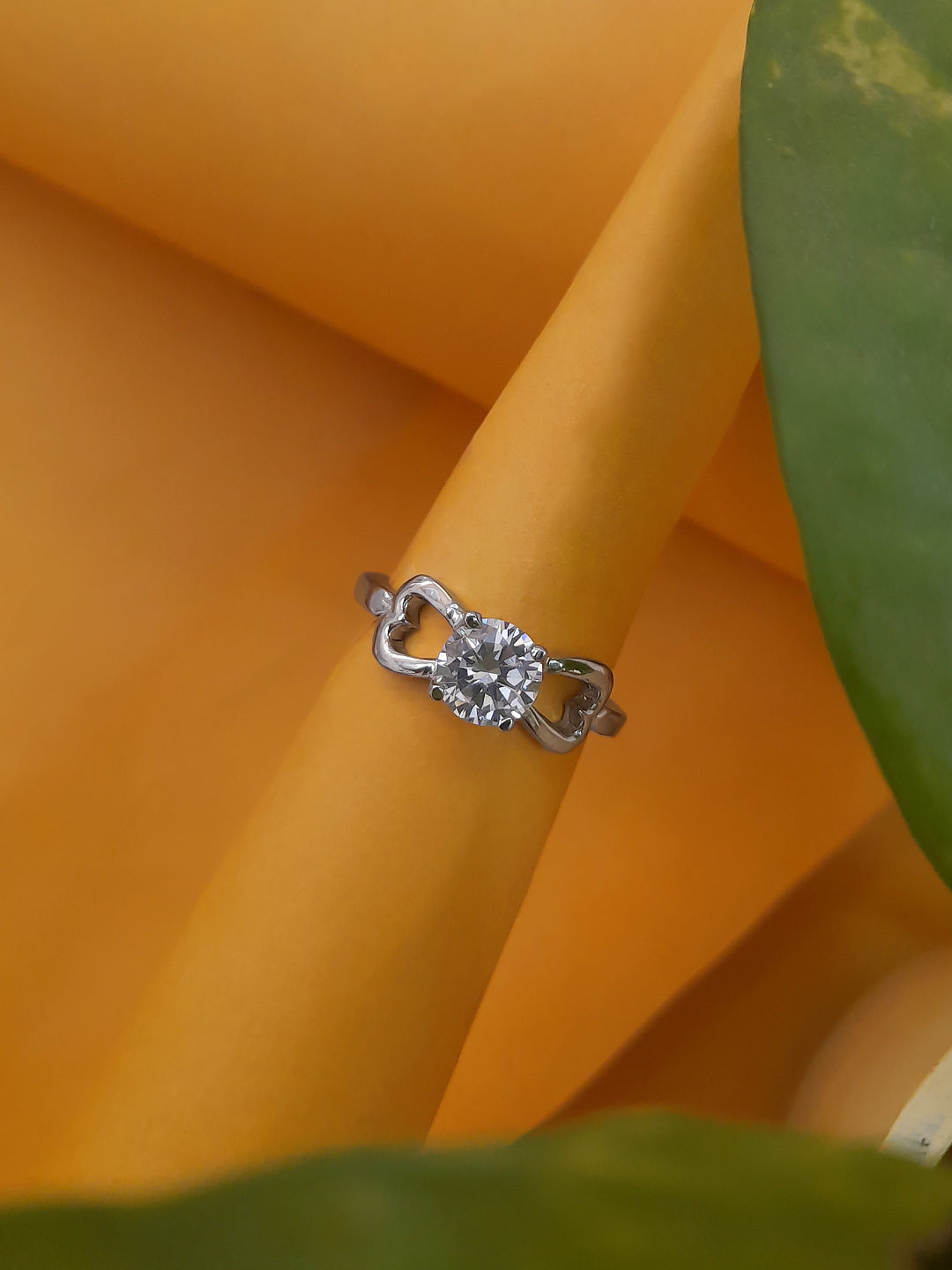 Heart Design Silver Ring