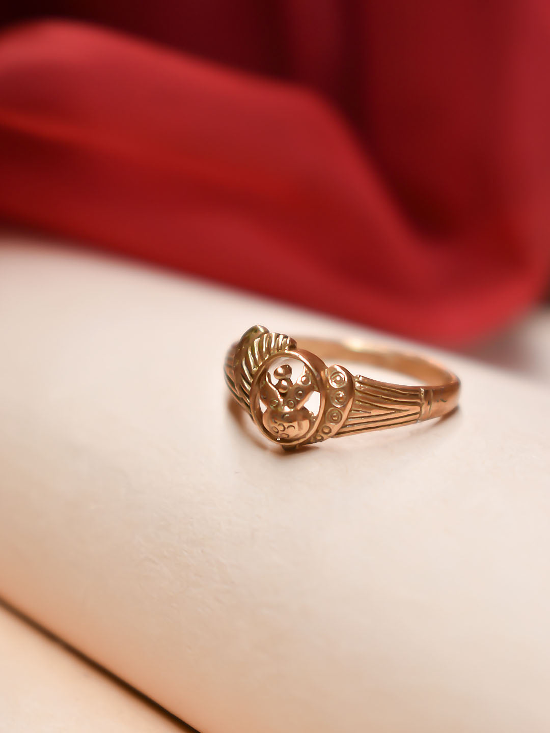 Avismaya Rose Gold Plated Geometrical Design Finger Ring