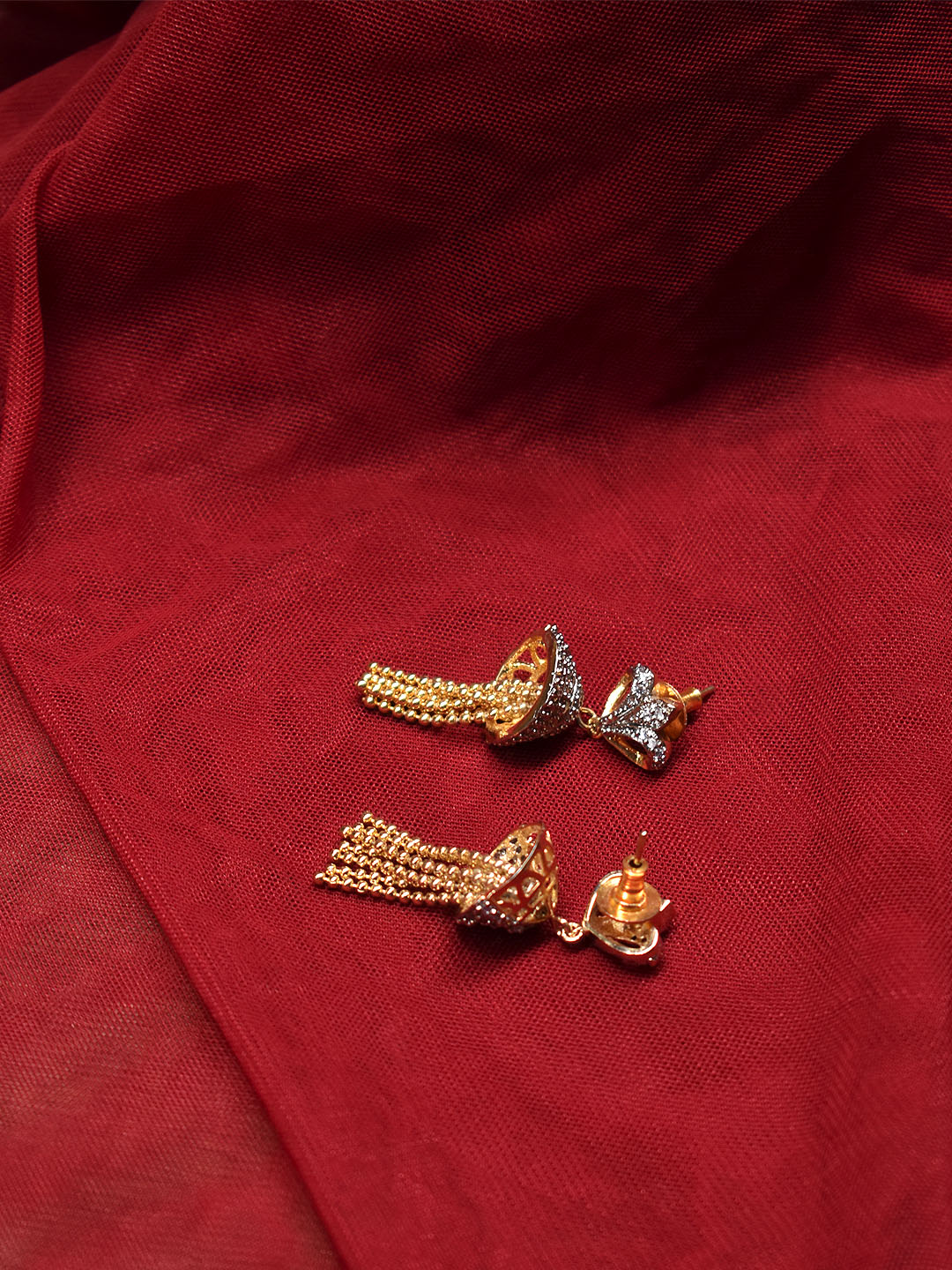 Leaf Design Brass Earring