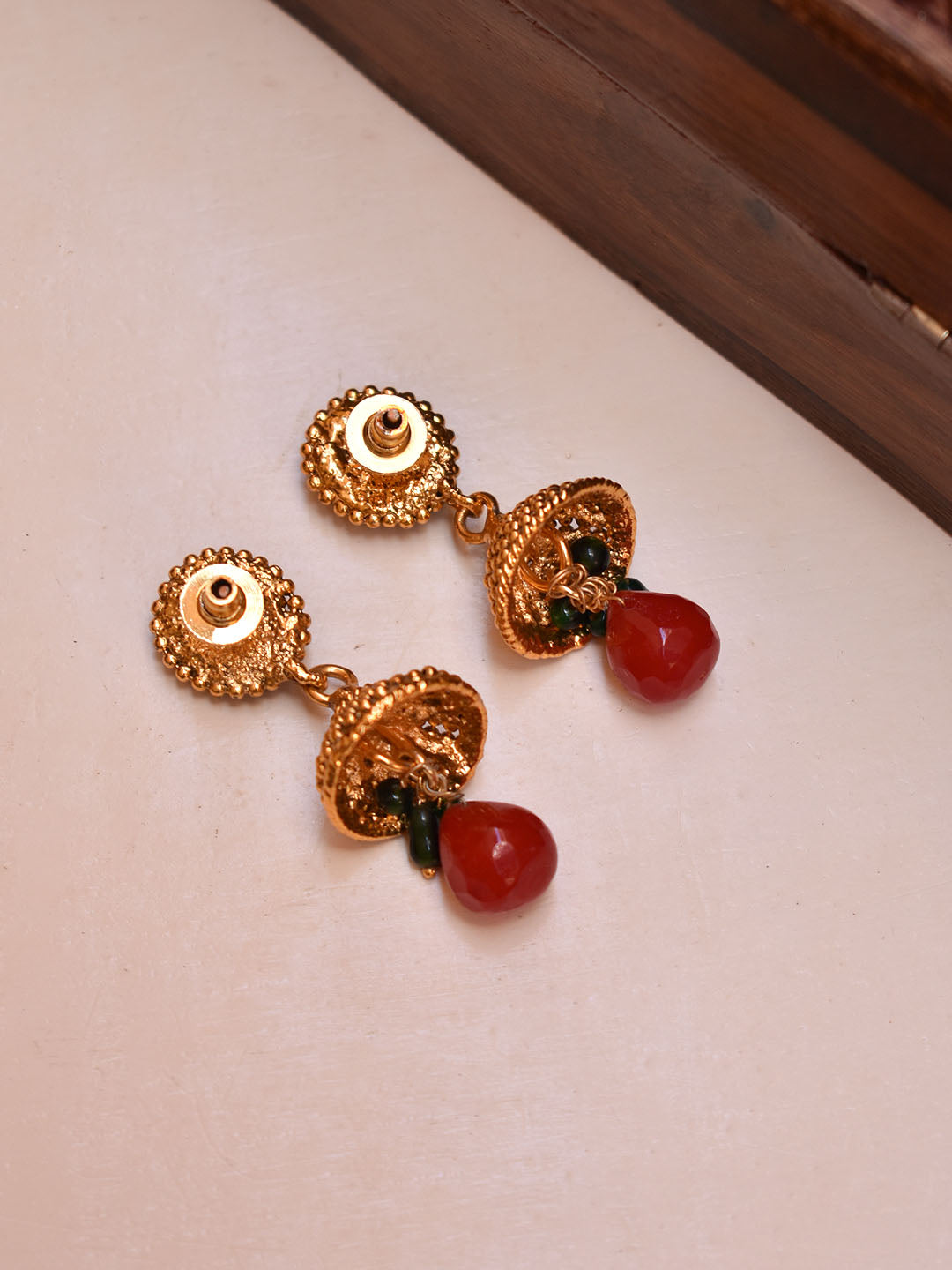 Oval Design Brass Earring