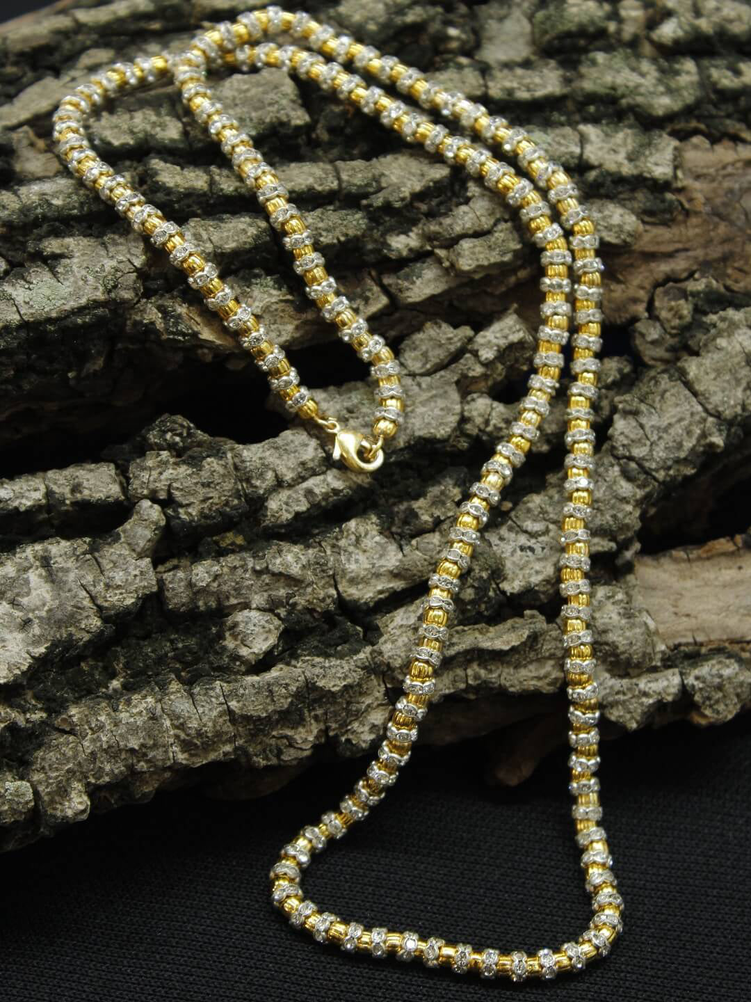 Avismaya Gold Plated Geometric Design Long Necklace