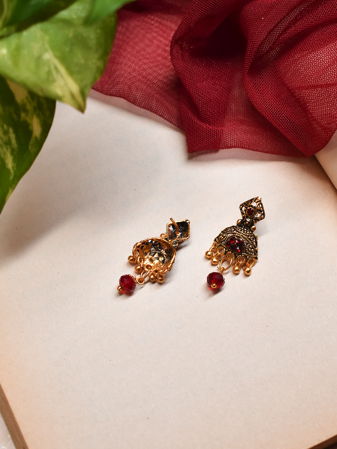 Rectangular Design Brass Earring