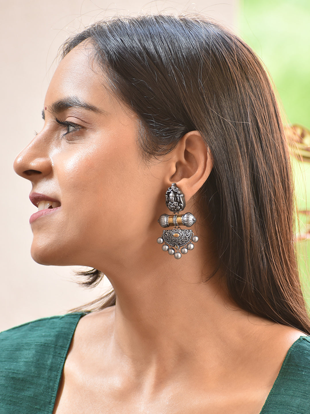 Vinayaki — Ganesha Design Handcrafted Jhumka Earrings