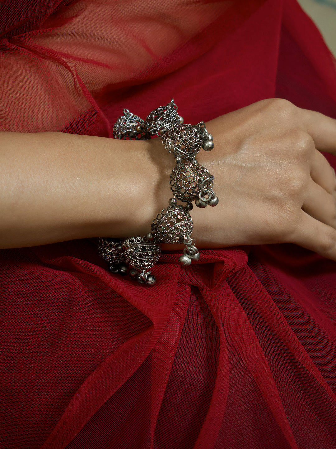 Triangular Design Silver Bangle