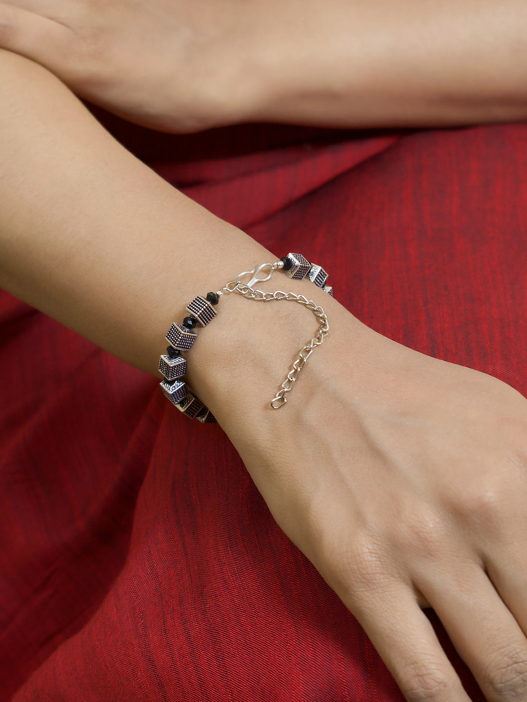 Rectangular Design German Silver Bracelet