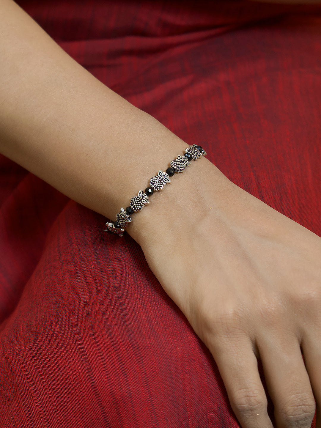 Owl Design German Silver Bangle