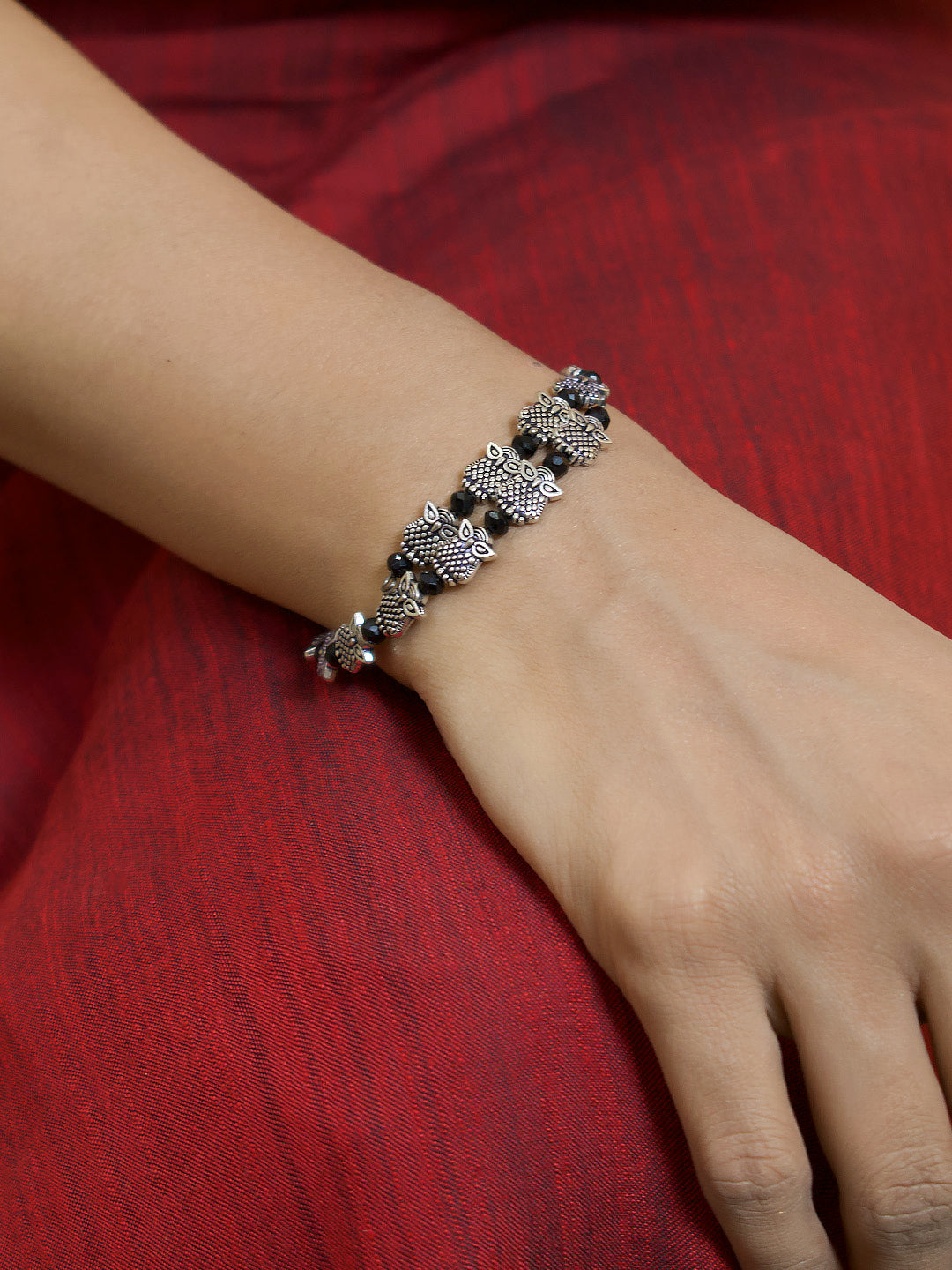 Owl Design German Silver Bangle