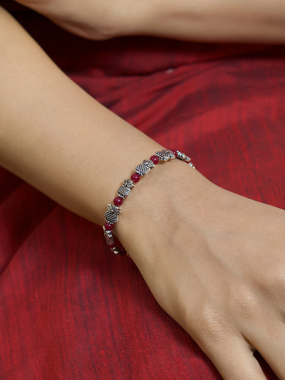 Owl Design German Silver Bangle