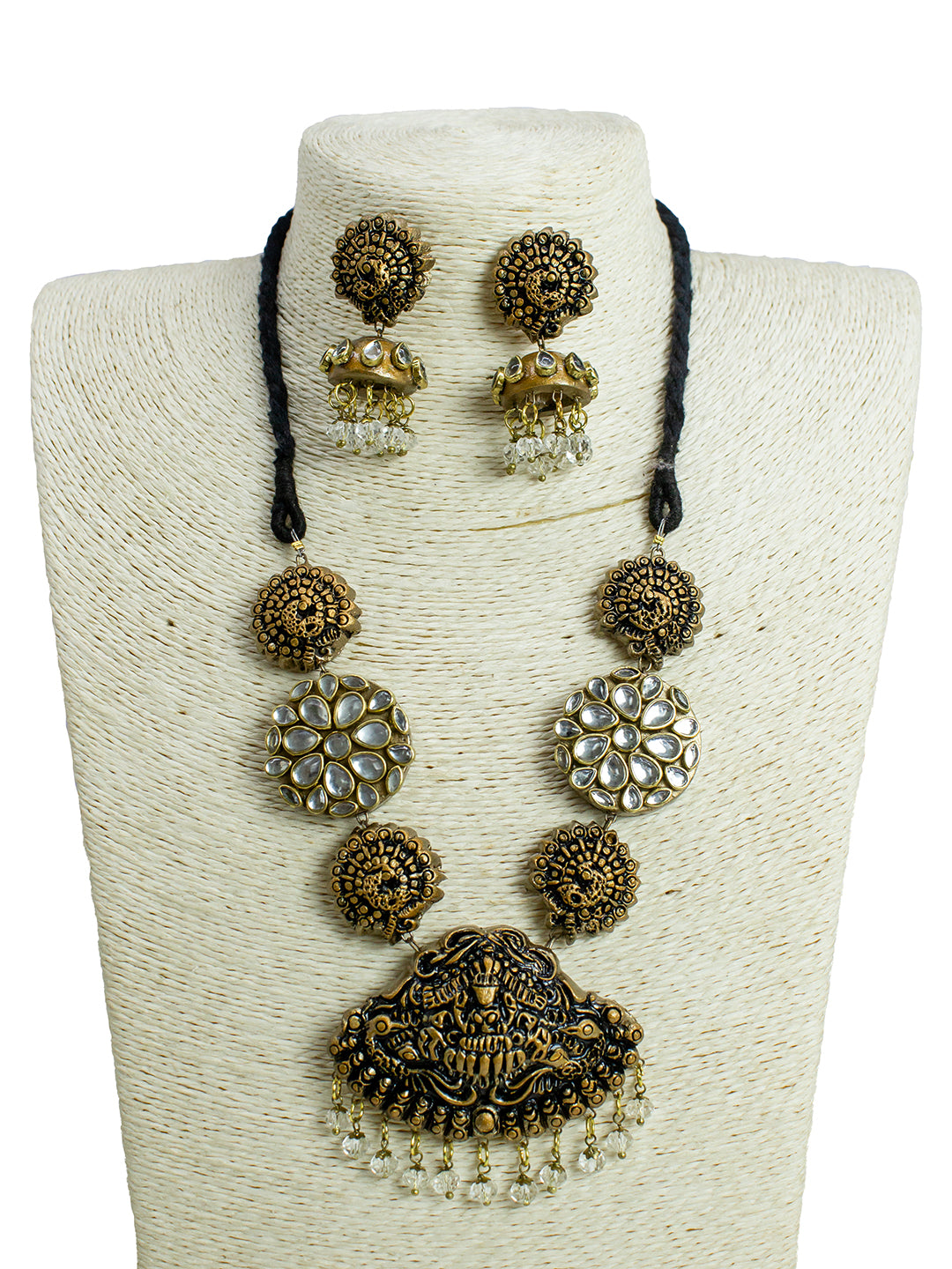 Lakshmi Design Hand Painted Finish Terracotta Jewellery Set