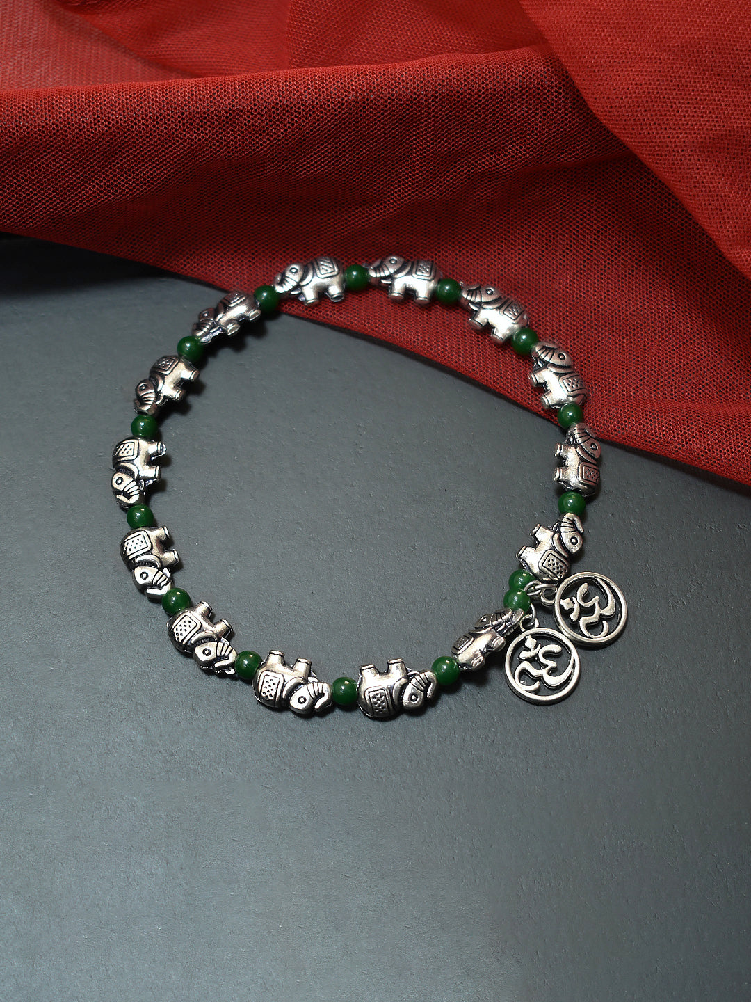 Elephant Design German Silver Bangle