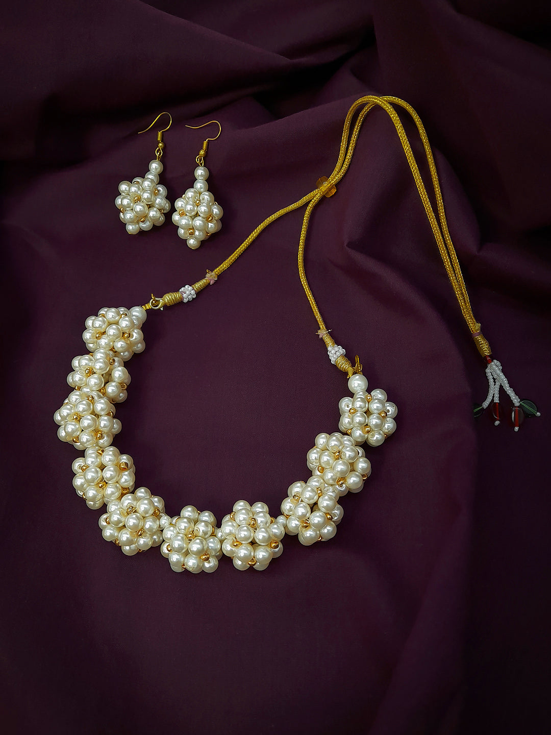 Ball Design Pearl Jewellery Set – Jumkey Handmade Terracotta