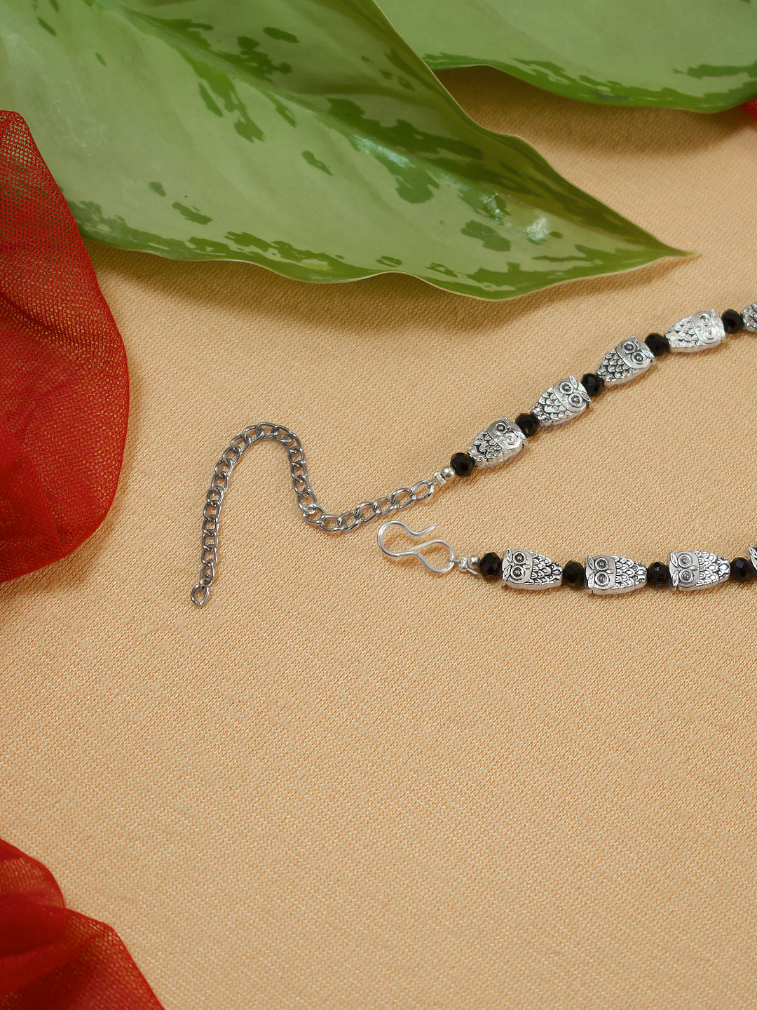 Owl Design German Silver Anklet