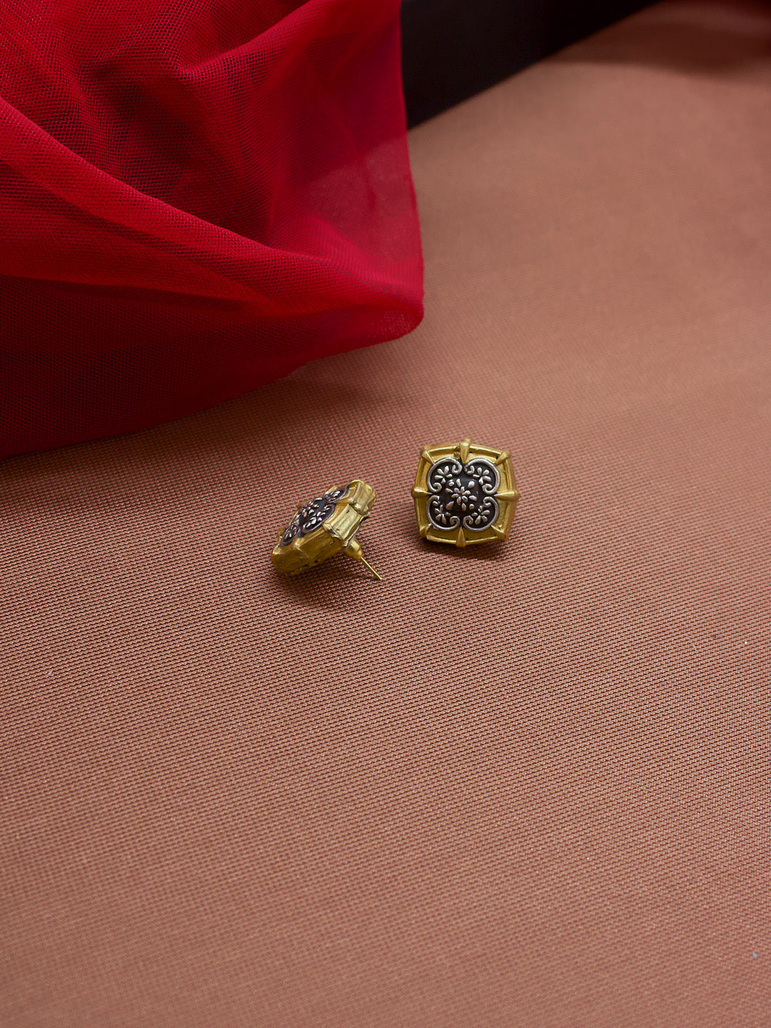 Tear Drop Design Hand Painted Terracotta Jewellery Set