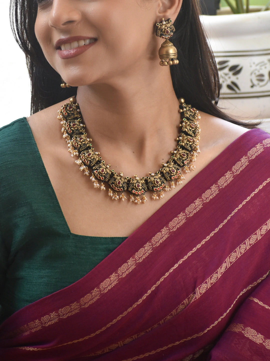 Antique Gold Kemp Choker Necklace Set